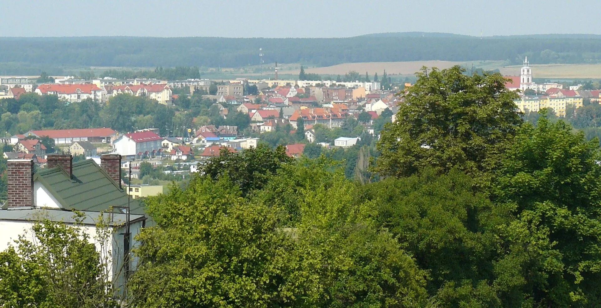 Chodzież - Chodzież - panorama miasta.